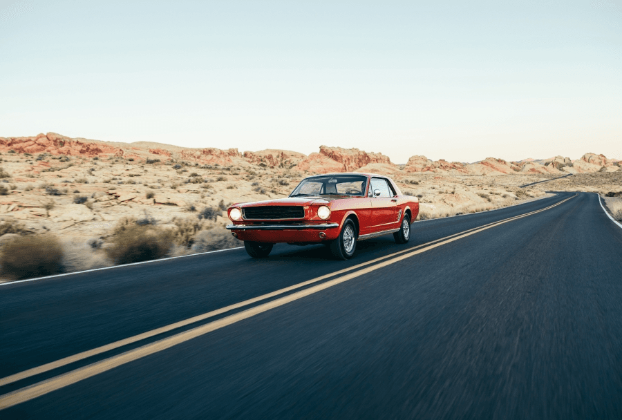 Sales team on scenic road