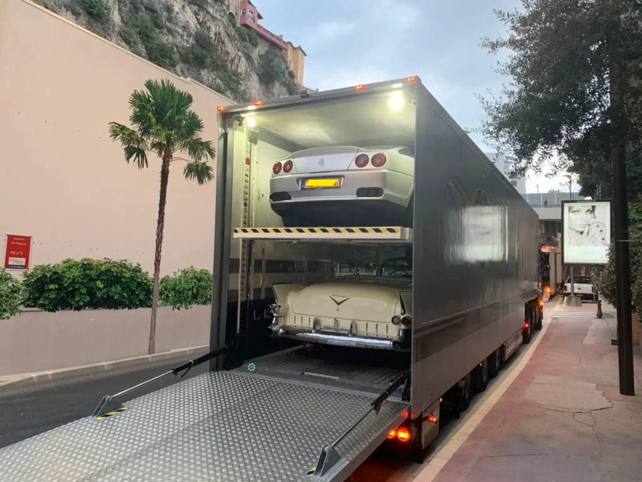 Carrier transport with multiple vehicles on auto hauler